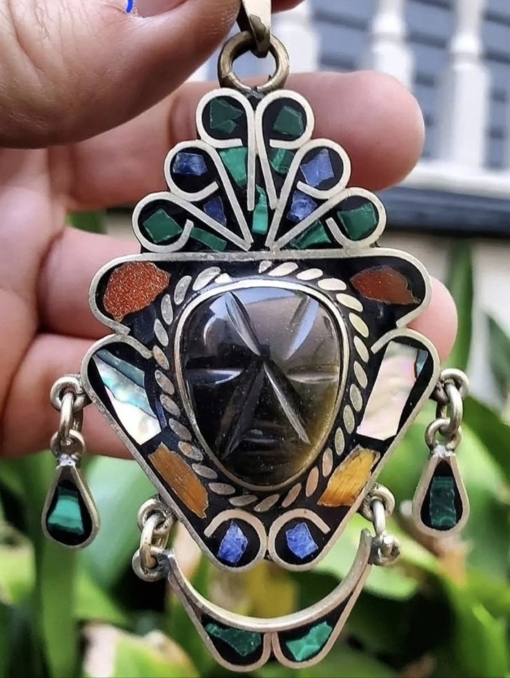 Vintage Mayan Icon Pendant